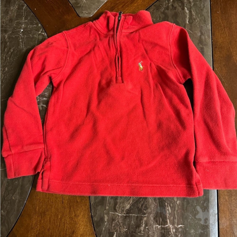 Polo by Ralph Lauren Kids Red Quarter-Zip Sweatshirt
